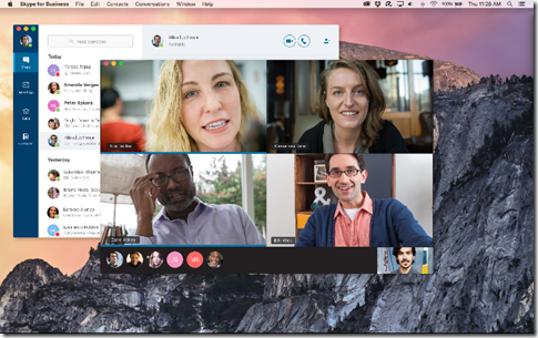 chat room skype for business mac
